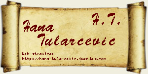 Hana Tularčević vizit kartica
